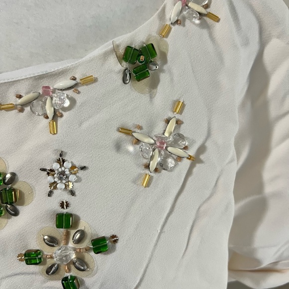 Banana Republic Jewel Neck Relaxed Short Sleeve Blouse - Picture 12 of 12